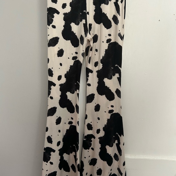 Black and White Cow Print Pants - Picture 6 of 7